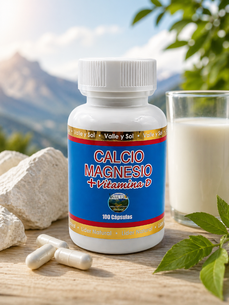 Calcio Magnesio + vitamina D  100cap Valle y Sol