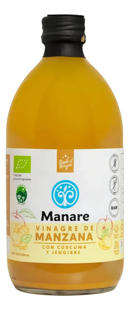 Vinagre Manzana con Curcuma Jengibre
