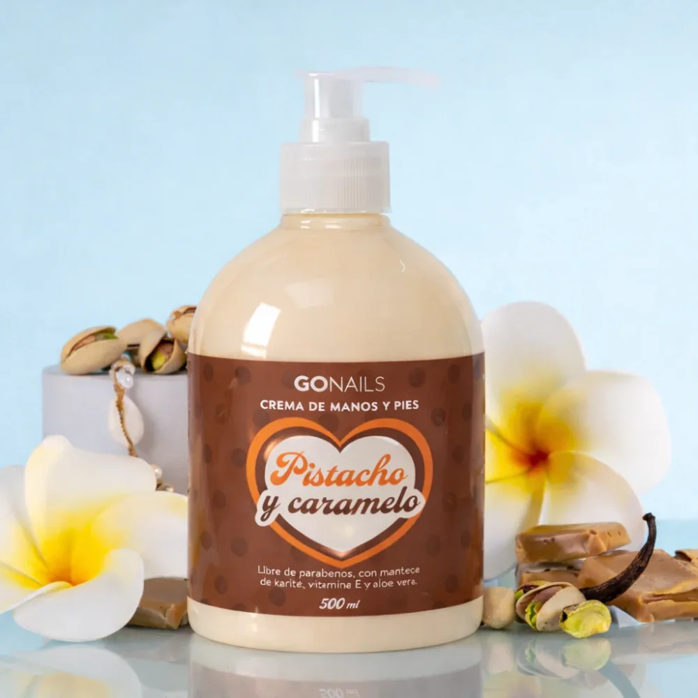 Crema de Manos y Pies Pistacho y Caramelo 500ml GoNails