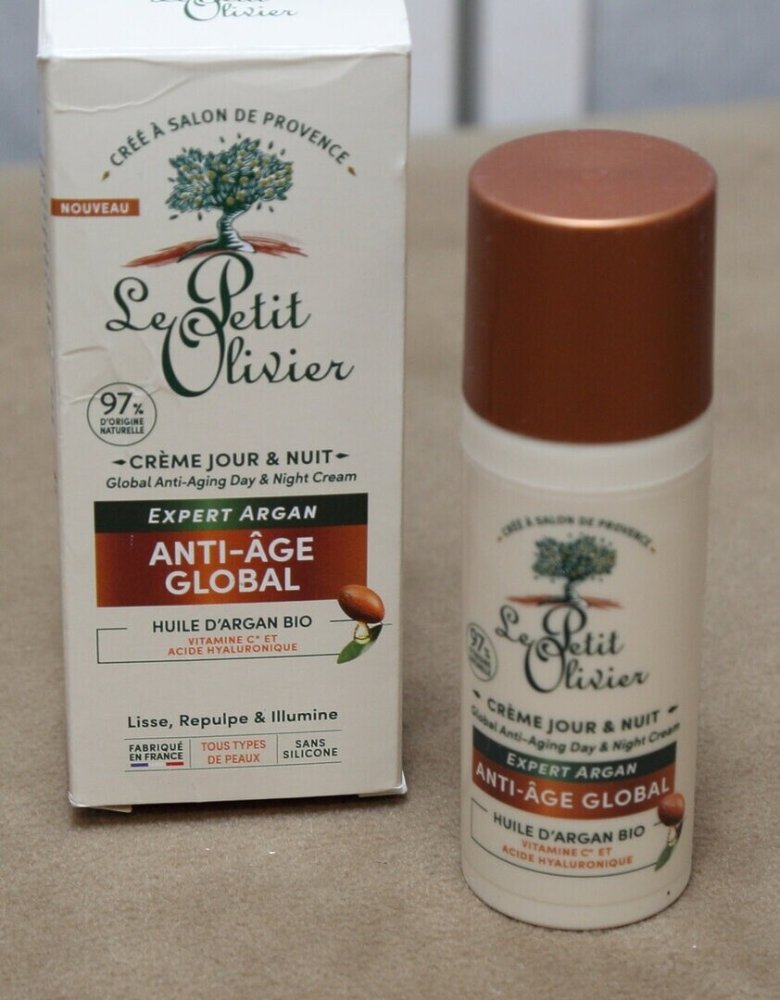 Crema Día y Noche Anti-edad con Argán, 50 ml Le Petit Olivier