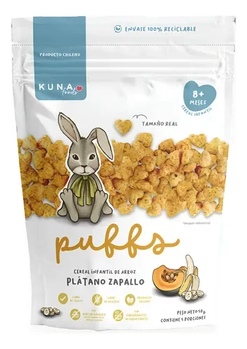 Puffs Platano Zapallo 50g Kuna Foods