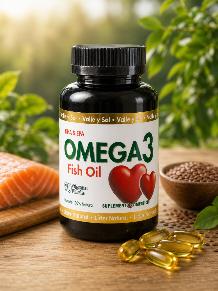 Omega 3 Fish Oil 90 Capsulas Valle y Sol