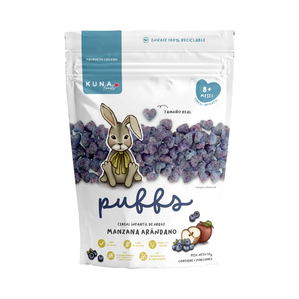 Puffs Manzana Arandano 50g Kuna Foods