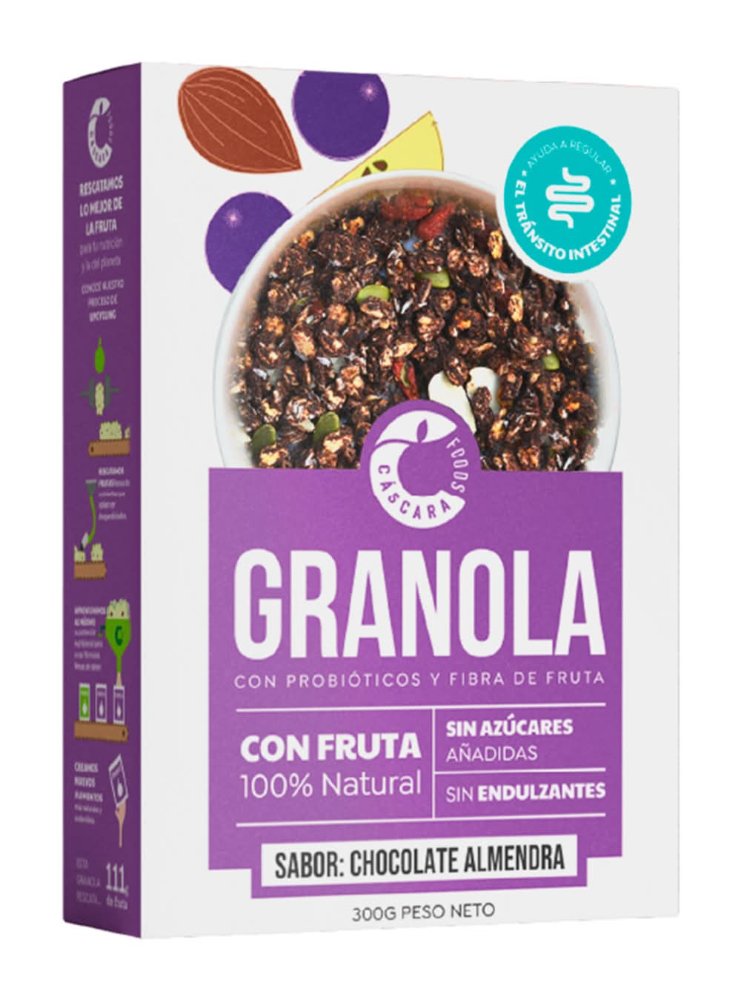 Granola Probiótica Chocolate Almendra 300g CascaraFoods