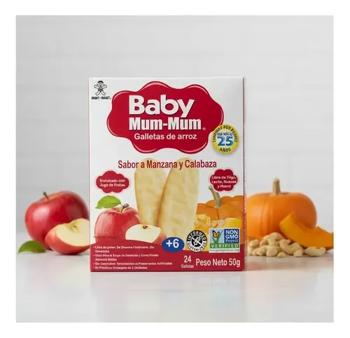 Rice Rusks Manzana y Calabaza 50g baby Mum Mum