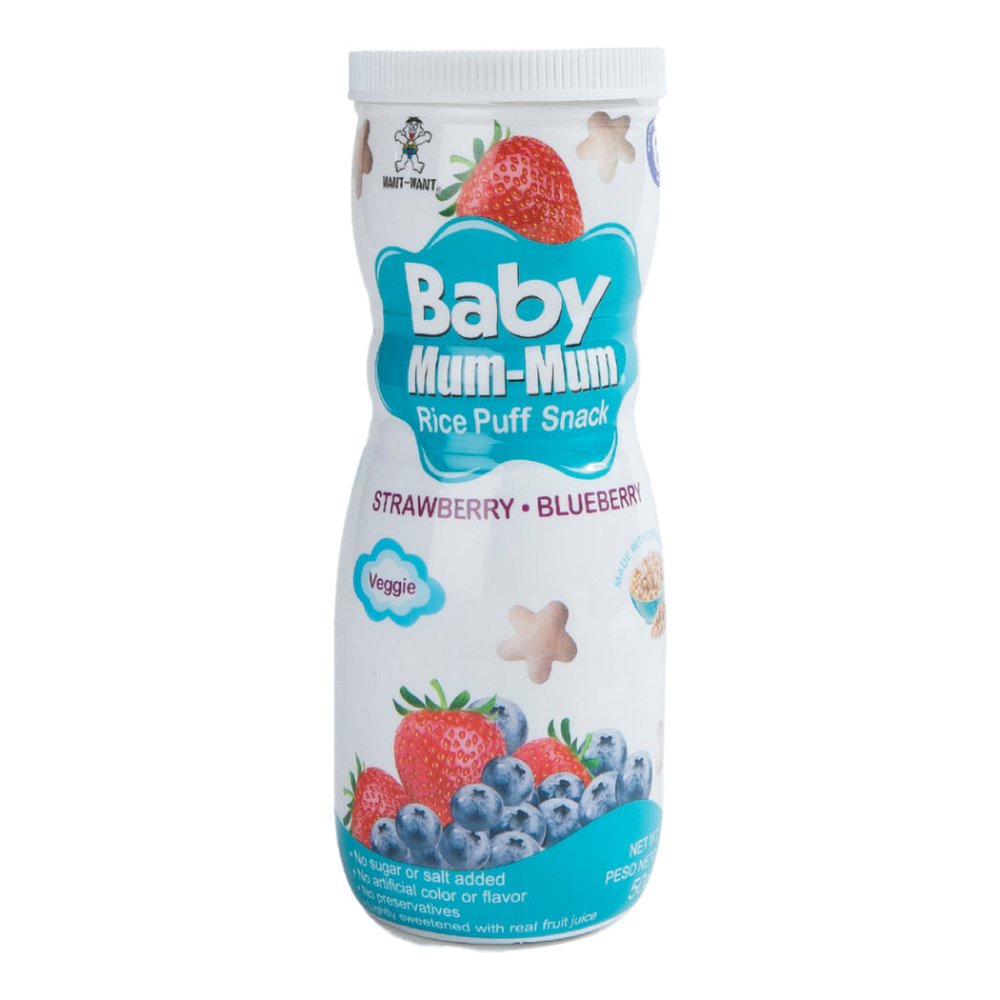 Rice Puff Snack BAby Mum Mum 50g Strawberry y Blueberry
