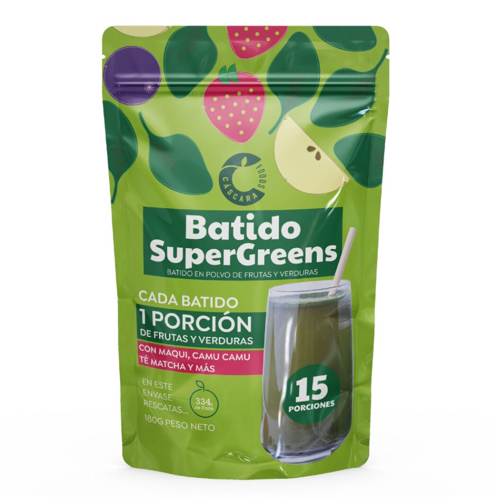 Batido SuperGreen 180g CascaraFoods