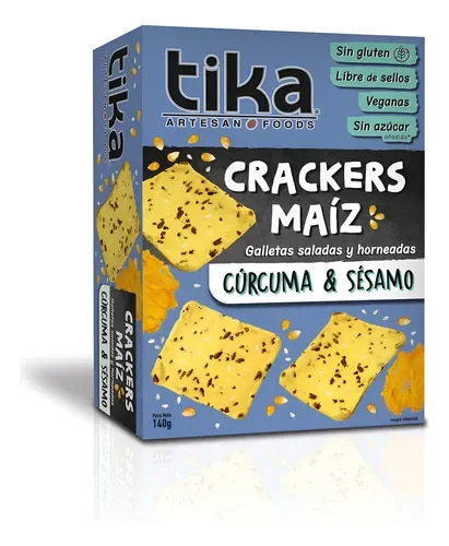 Crackers Maíz (cúrcuma sésamo) Tika