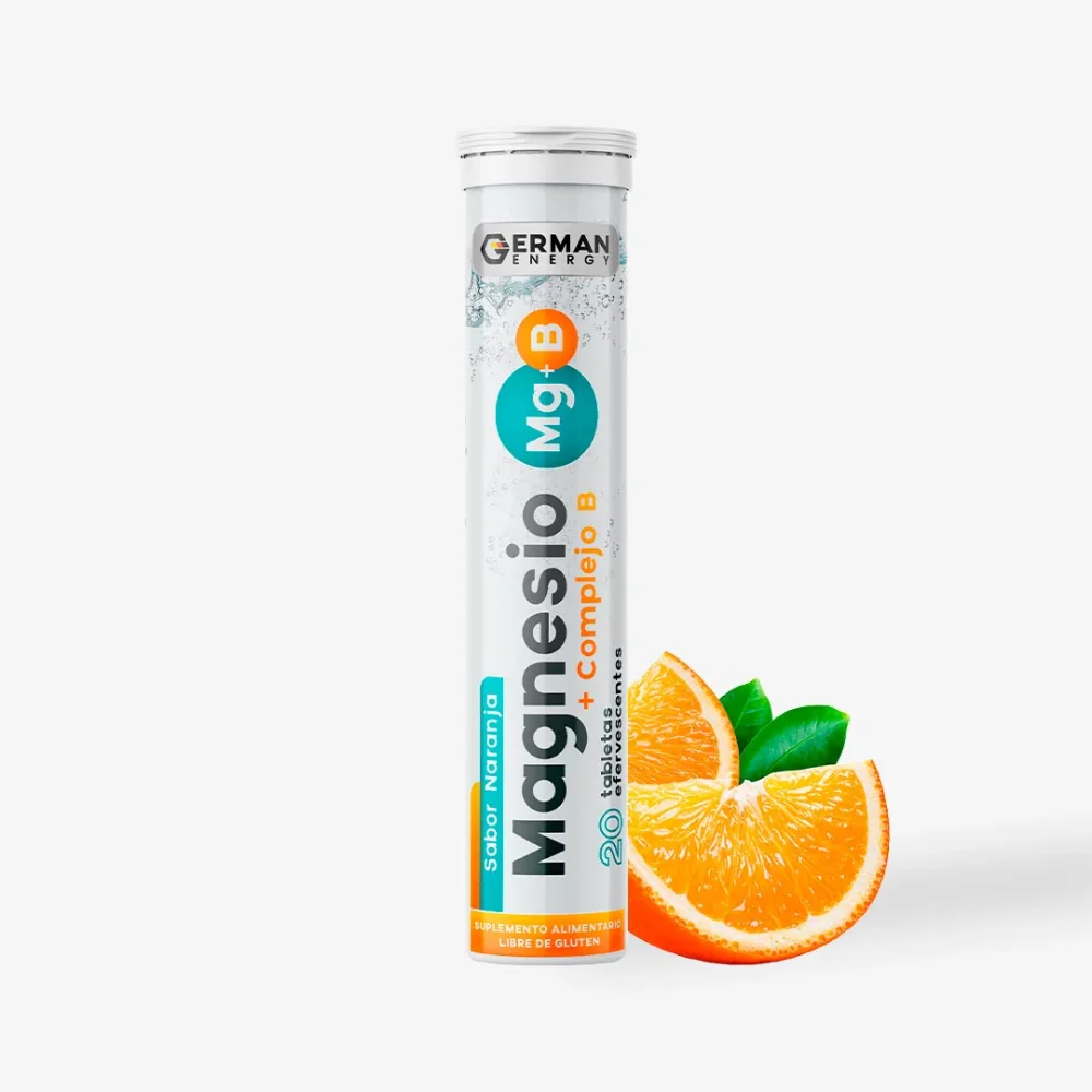 Magnesio + Complejo B Sabor Naranja 20 tabletas German Energy