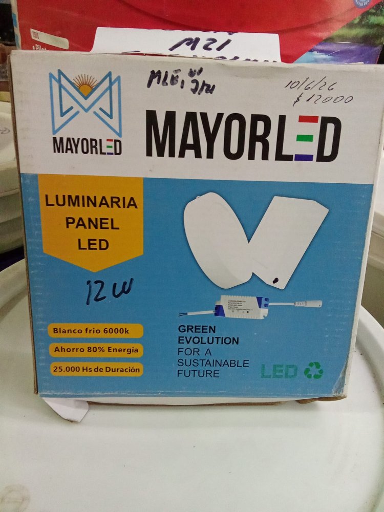 MAYORLED  LED 12 LUMINARIA PANEL LED REDONDO