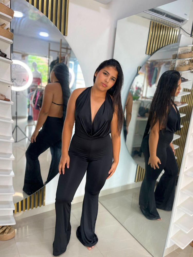 ENTERIZO LARGO, NEGRO TALLA UNICA