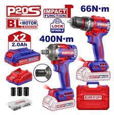 Combo taladro y llave de impacto Emtop