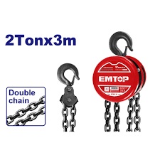 Aparejo manual 2 tn 3mts cadena emtop