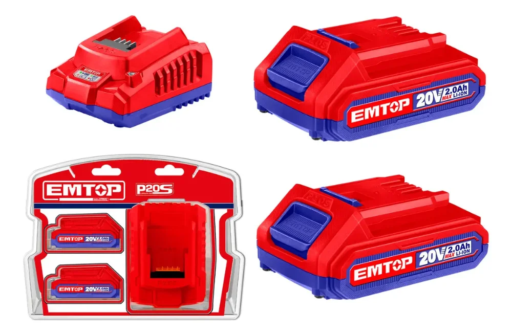 Combo baterías 2.0ah y cargador Emtop