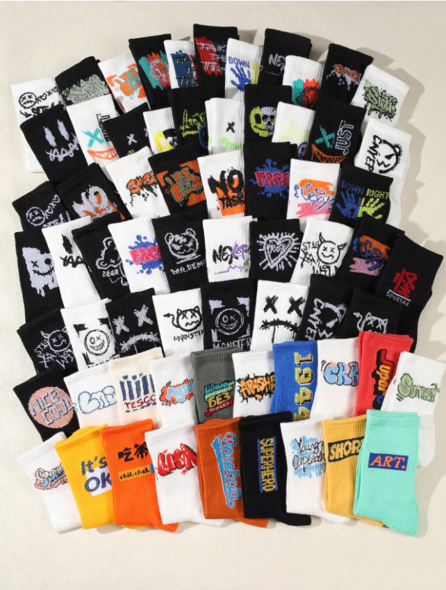 Medias con diseño urbano x par