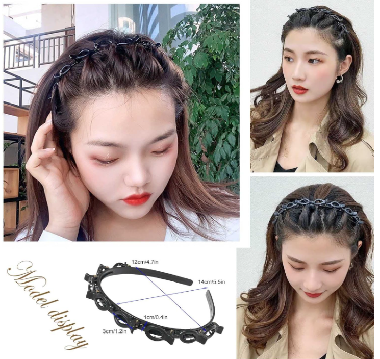 Diadema para trenzas/peinado negra