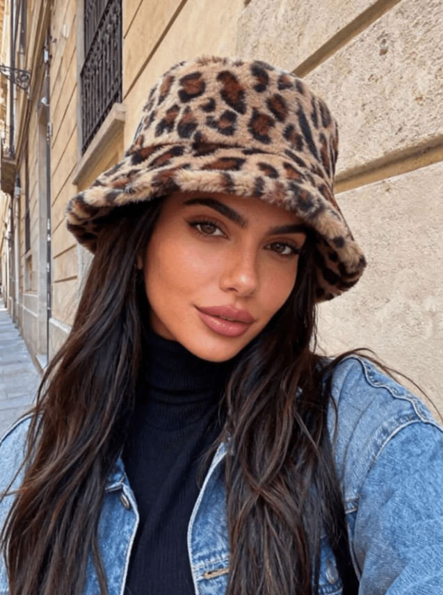 Piluso con estampado animal print/ leopardo + clip almacenamiento