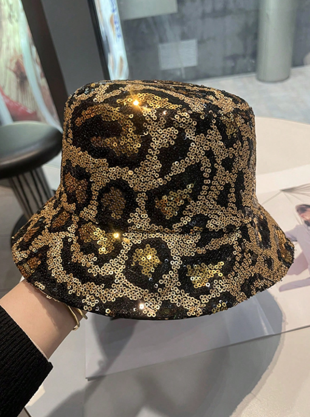 Piluso con lentejuelas diseño animal print/leopardo