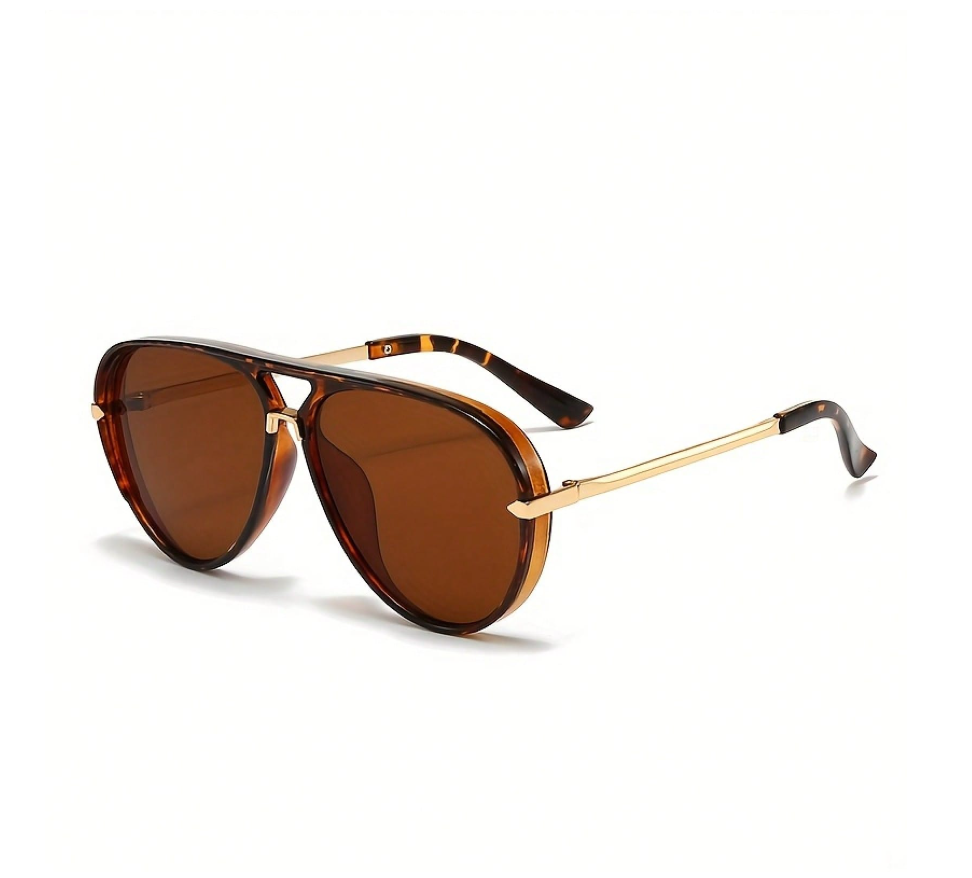 Lentes royal marrones con detalles animal print