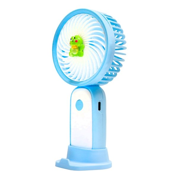 Mini Ventilador con Detalle de Animalitos y Base para Celular