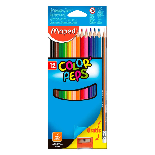 Colores Maped 12pz Lapiz+sacapuntas