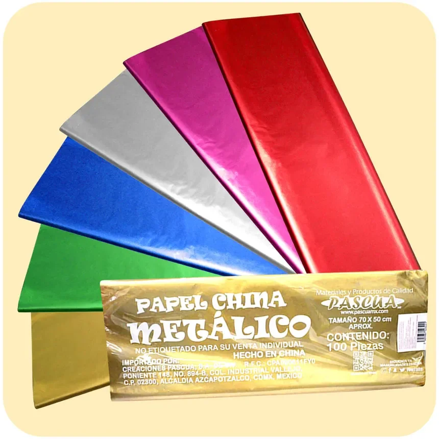 Papel china Metálico