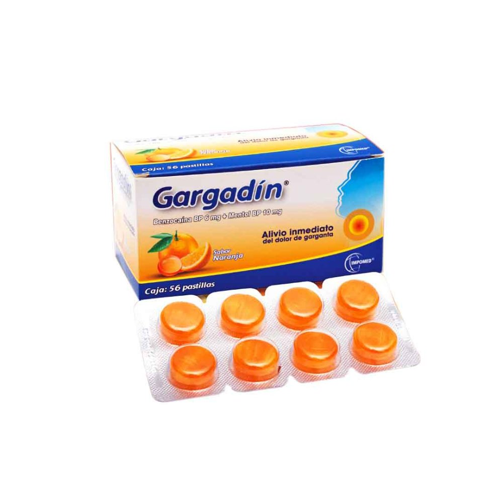 Gargadin Sabor Naranja x56 pastillas
