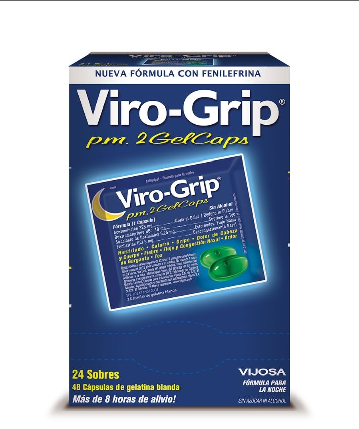 Virogrip Gel Noche x24 sobres