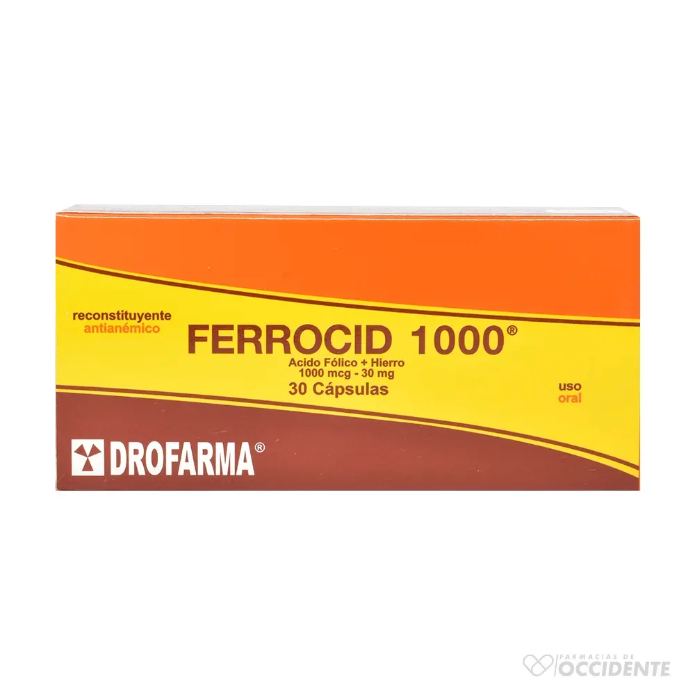 ferrocid caja x30 tab