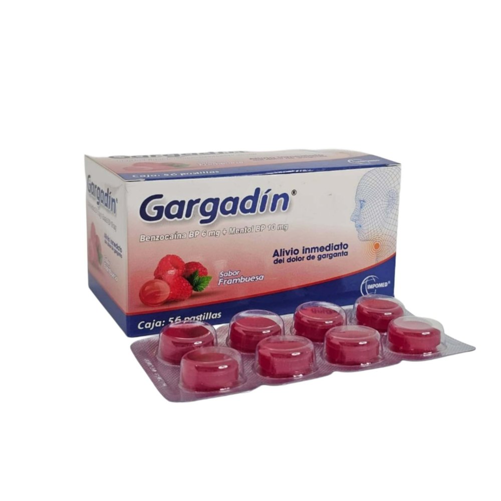 Gargadin Frambuesa x56 pastillas