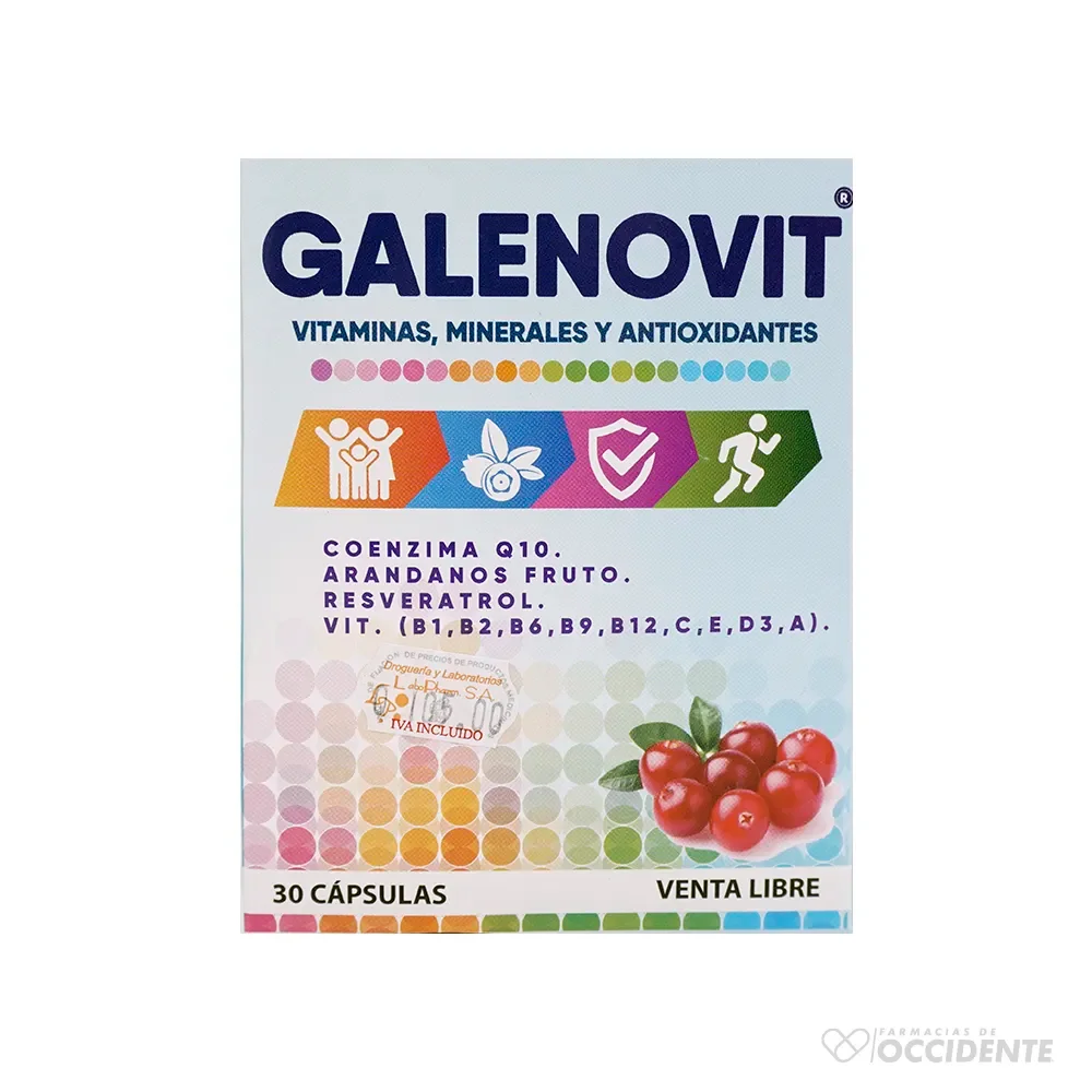 GALENOVIT X30 CAP FRUTOS ROJOS