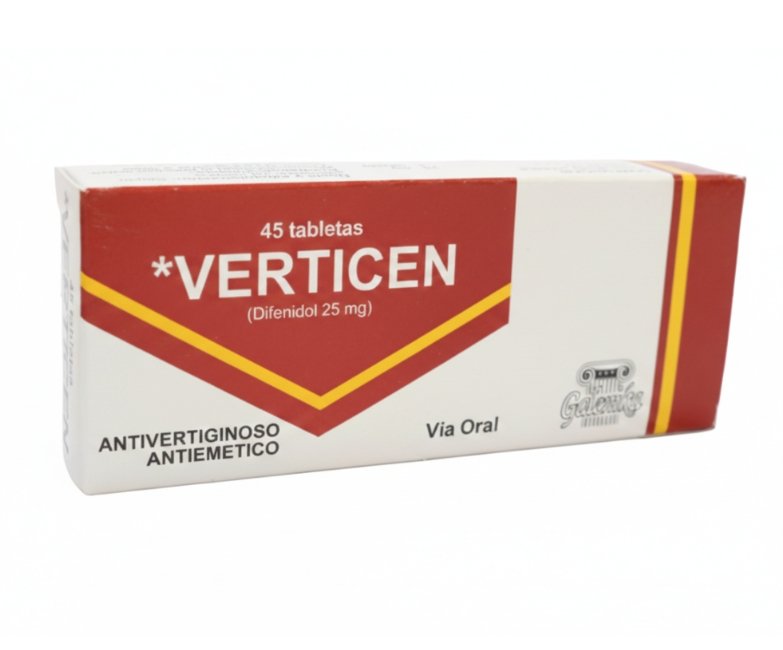 Verticen (Difenidol 25mg) x15 tabletas