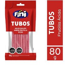 Tubos frutilla acida 80g
