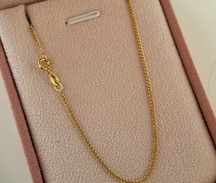 CADENA MINI CUBANA 1.2MM ORO AMARILLO ITALY 18K 60CM - 1,96GR