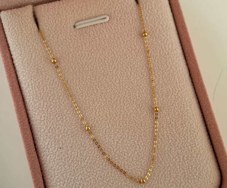 CADENA MINI ROLON ESTELAR LISA 2MM ORO AMARILLO ITALY 18K 45CM - 0,97GR