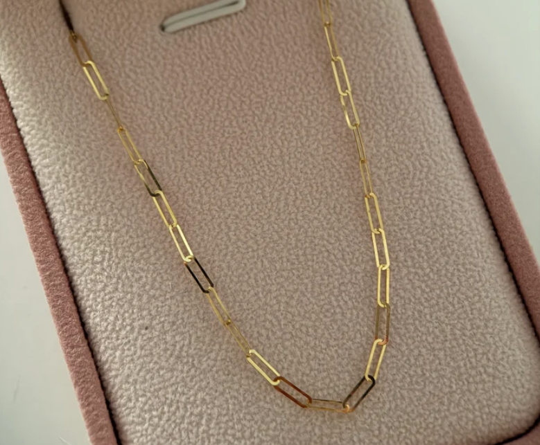 PULSERA CLIP DIAMANTADA 2MM ORO AMARILLO ITALY ESP 18K 18CM - 0,47GR