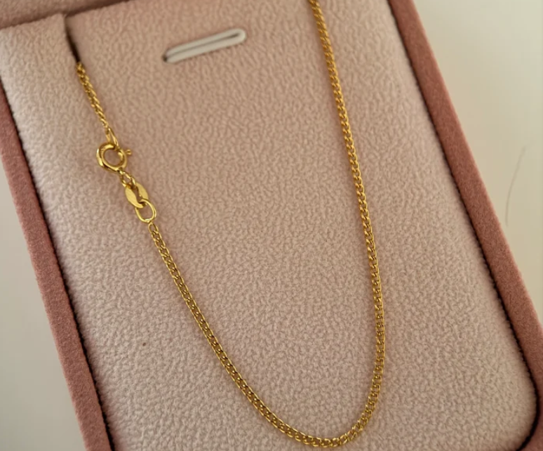 CADENA MINI CUBANA 1.2MM ORO AMARILLO ITALY 18K 45CM - 1,47GR