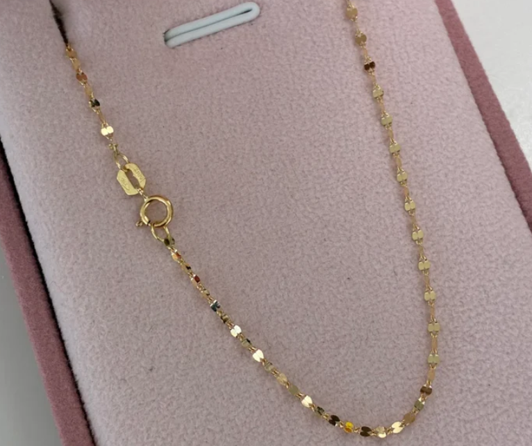 CADENA MINI CRISPETA 1MM ORO AMARILLO ITALY ESP 18K 45CM - 0,85GR