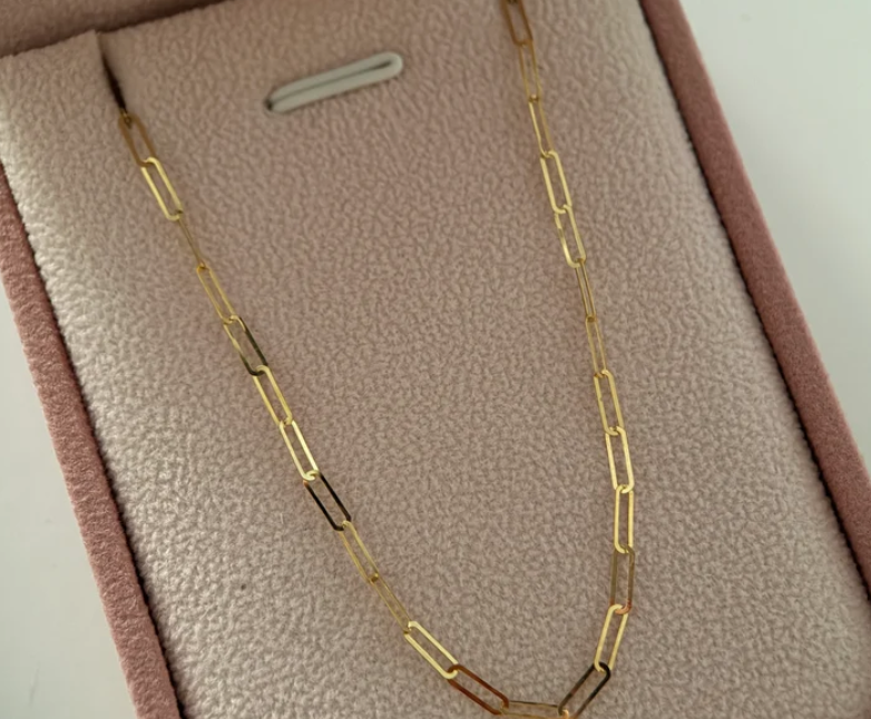 CADENA MINI CLIP DIAMANTADA 1.2MM ORO AMARILLO ITALY ESP 18K 45CM - 1,0GR