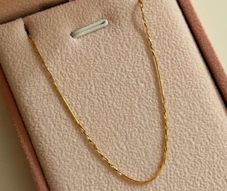 CADENA COLA DE RATON SINGAPUR 0.9MM ORO AMARILLO ITALY 18K 50CM - 2,15GR