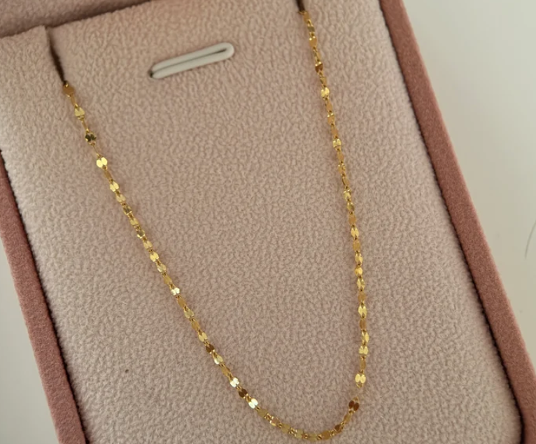 CADENA CRISPETA 0.8MM ORO AMARILLO ITALY 18K 50CM - 0,93GR