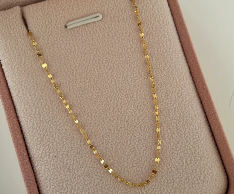 CADENA CRISPETA 0.8MM ORO AMARILLO ITALY 18K 50CM - 0,9GR