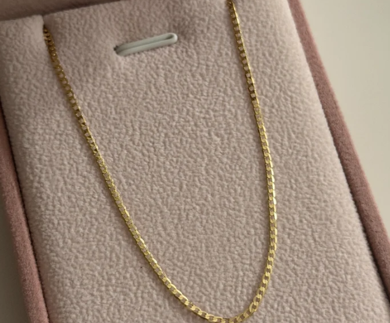 CADENA CUBANA DIAMANTADA 1.8MM ORO AMARILLO ITALY 18K 50CM - 2,05GR
