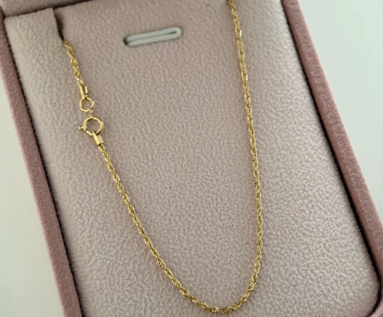 CADENA MINI LAZO 1.2MM ORO AMARILLO ITALY 18K 45CM - 0,82GR