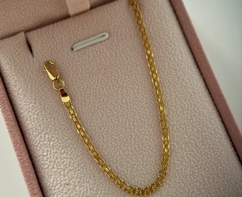 PULSERA CHINA UN CARRIL 2MM ORO AMARILLO ITALY 18K 19CM - 1,65GR