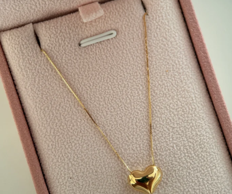 DIJE CORAZON INFLADO ORO AMARILLO ITALY ESP 18K 45CM - 1,07GR