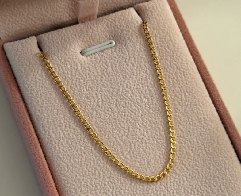 PULSERA MINI CUBANO 1.8MM ORO AMARILLO ITALY 18K 18.5CM - 0,78GR
