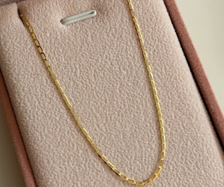 CADENA CUBANA DIAMANTADA 1.8MM ORO AMARILLO ITALY 18K 45CM - 1,3GR