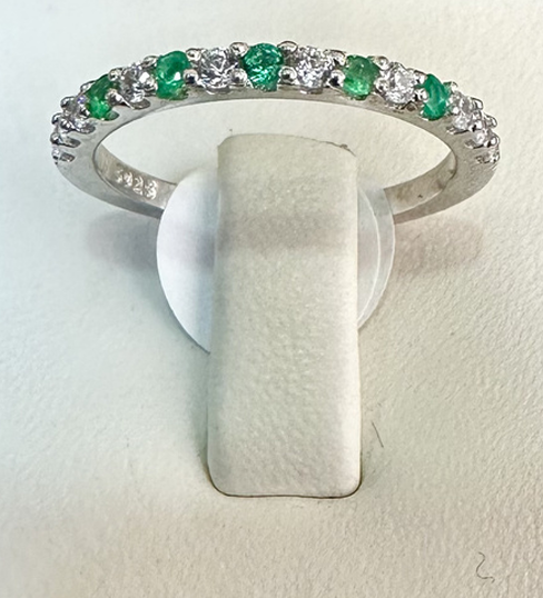 ANILLO LUXURY Plata y esmeraldas talla: todas
