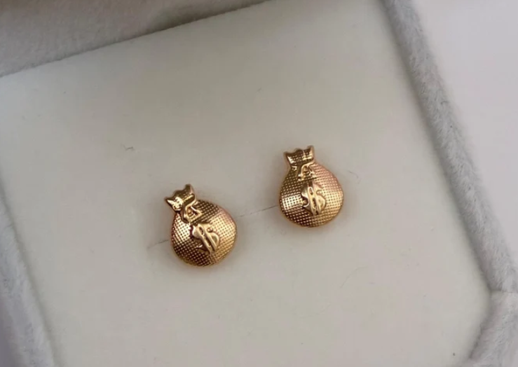 TOPOS BOLSA DE DINERO PERLADO ORO AMARILLO COL 18K - 0,72GR